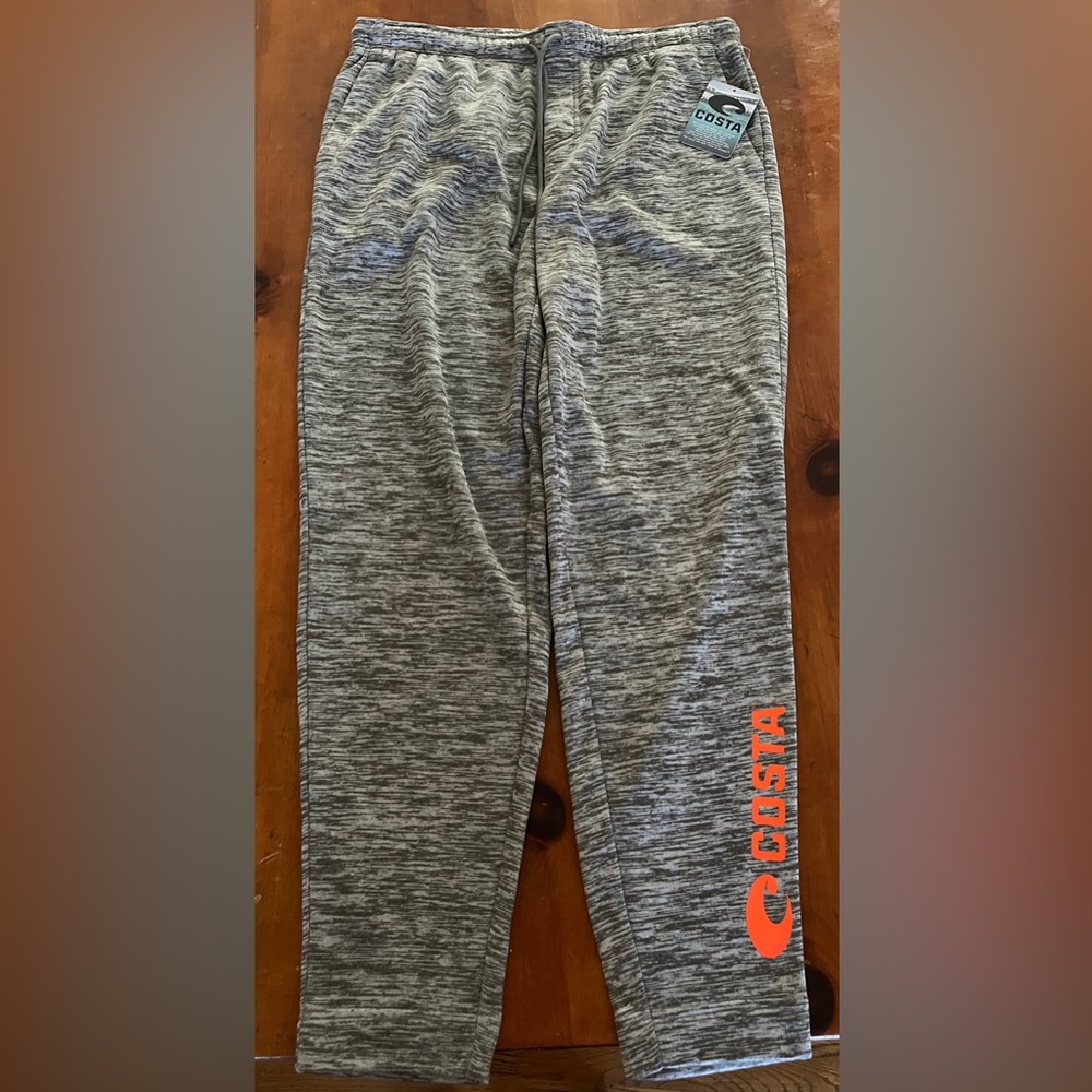 NWT Costa Men's Lifestyle Sweatpants Stormy Grey Sz L